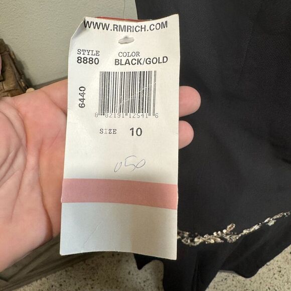 VTG Y2k R&M Richards Beaded Embroidered Floral Asymmetrical Midi Dress 10 Fairy - Picture 7 of 10